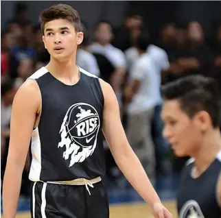  ??  ?? KOBE PARAS, now back in the country, focuses his attention to his Gilas Pilipinas cadet duties.