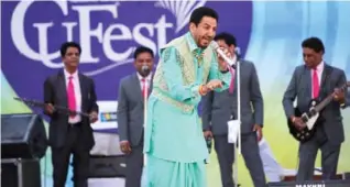  ??  ?? Gurdas Maan at Chandigarh University