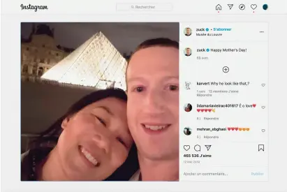  ??  ?? Capture d’écran du compte Instagram de Mark Zuckerberg