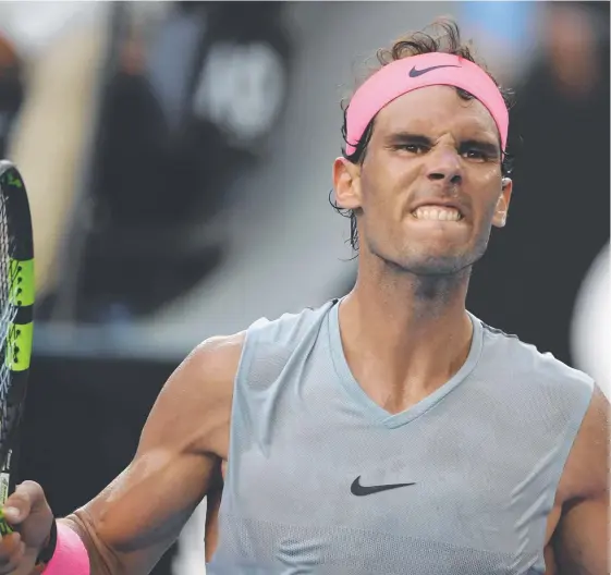  ?? Picture: AFP PHOTO ?? Spain's Rafael Nadal will leave it all on the court in his bid for the Aussie Open crown.