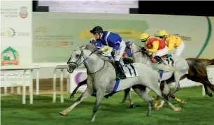  ??  ?? La Yfootkum landed the 1,600m maiden to give owner Saleha Ahmed Al Ghurair her first ever winner.