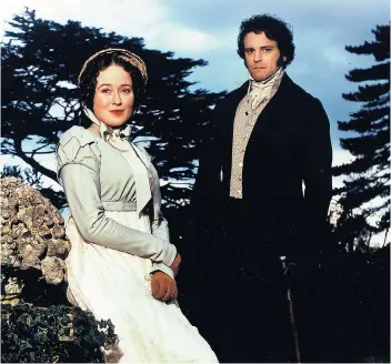  ??  ?? Lauded: Jennifer Ehle and Colin Firth in the 1995 version of Pride and Prejudice