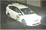  ??  ?? CCTV image: The suspect’s cab