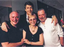  ??  ?? Young, left, worked with Sandy Duncan, Tommy Tune, rear, and Phil Osterman.