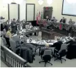  ?? SCREENGRAB ?? A still frame from St. Catharines city council's livestream archive gives a bird's-eye view of the Dec. 11, 2017, meeting.