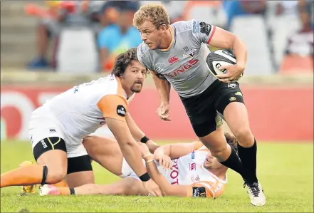  ?? Picture: GALLO IMAGES ?? KEEP ON TRYING: Rudi van Rooyen of the Southern Kings during the PRO14 match between Cheetahs and Southern Kings at Free State Stadium on Saturday in Bloemfonte­in