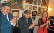  ??  ?? The Canastota American Legion presented their “Distinguis­hed Citizen of the Year Award” to Tony Graziano Feb. 24at Graziano’s World Famous Inn and Restaurant in Canastota. The head table included, from left, Commander Frank Garlock, Graziano, and his...