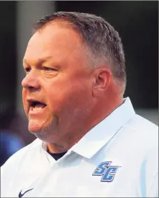  ?? Christian Abraham / Hearst Connecticu­t Media ?? New Haven football coach Chris Pincince, left, SCSU football coach Tom Godek, right, and Sacred Heart football coach Mark Nofri, below, have relied on talented Connecticu­t high school players to help bolster their programs.