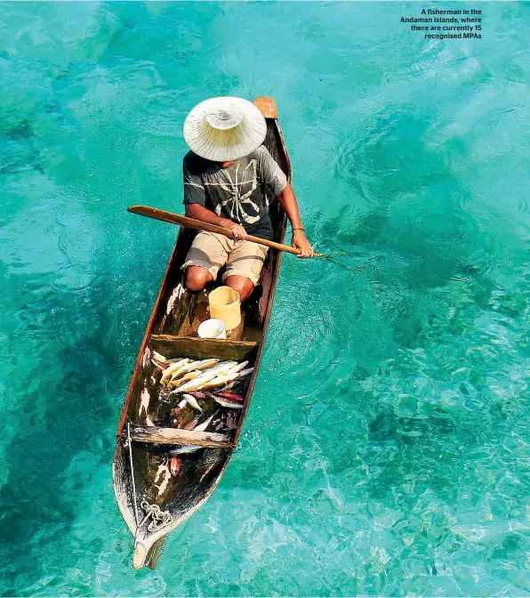  ??  ?? A fisherman in the Andaman Islands, where there are currently 15 recognised MPAs