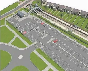  ?? An artist’s impression of the new Maghull North railway station ??