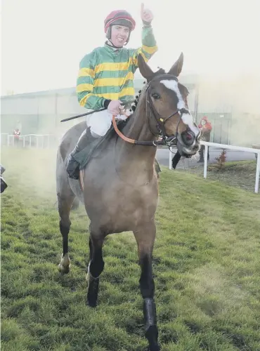  ??  ?? 0 Ridden by Donagh Meyler, Anibale Fly won the Paddy Power Chase at Leopardsto­wn in December.