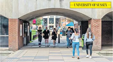  ?? ?? Worlds apart: the two universiti­es have a very different vibe. Below, Sussex student Scott Wise is retaking his second year as remote education made last year so dire