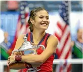  ?? GETTY IMAGES ?? Emma Raducanu stunned the tennis world by winning the US Open last year.