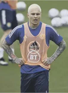  ??  ?? 0 Lyndon Dykes during a Scotland training session in Spain