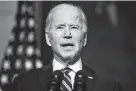  ?? Evan Vucci / Associated Press file ?? President Joe Biden is to hold a virtual meeting with 40 world leaders Thursday, when he is expected to present the U.S. goal on reducing greenhouse gas emissions.