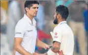  ?? AFP ?? India captain Virat Kohli (right) seems to be winning the duel.