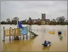  ??  ?? FLOODED: Tewkesbury play area