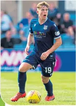  ??  ?? Finlay Robertson has impressed since his debut for Dundee, with team-mate Graham Dorrins predicting he has a great future