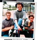  ??  ?? SINGER: Tim Farron, centre, with The Voyeurs in his 20s