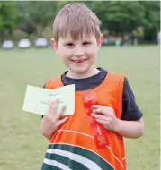  ??  ?? Spencer McAuley finished second in the U7 boys long jump at Little Athletics.