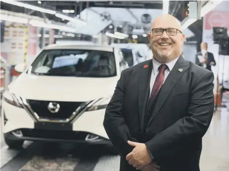  ?? ?? Graeme Miller, leader of Sunderland City Council, pictured at the Nissan car plant.