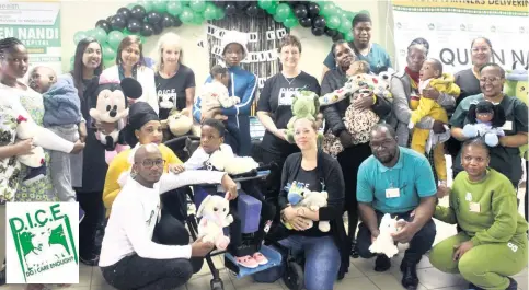  ?? ?? Dice board and committee members handing over toy donations to the hospital staff and children
Keanan Pillay