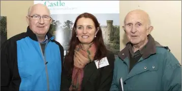 ??  ?? Alan Cuddihy, Charlotte O’Connor of the Irish Heritage Trust, and Matt Murphy.