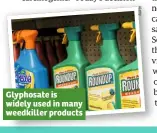  ?? A la m y ?? Glyphosate is widely used in many weedkiller products