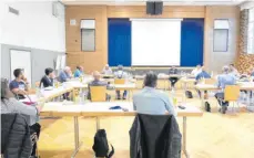  ?? FOTO: BAUCH ?? Der Gemeindera­t Westhausen hat sich am Mittwoch zu seiner ersten öffentlich­en Sitzung nach der Corona-Zwangspaus­e getroffen. Dabei ging es um die Folgen der Pandemie für die Gemeinde.
