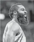  ?? Michael Ciaglo / Houston Chronicle ?? Rockets guard James Harden (13) scored 35 points, including 18 free throws in 20 attempts, in Game 2.