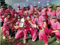  ??  ?? The Northern Knights celebrate their win in the men’s Twenty20 final last season.