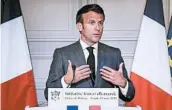  ?? GETTY-AFP ?? French President Emmanuel Macron discussed a reschedule­d summit Wednesday with President Donald Trump.