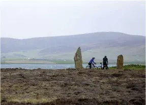  ??  ?? Above The standing stones offer a little respite from the strong winds