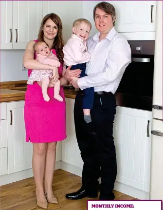  ??  ?? Lisa and Phillip with children Harriet and Taylor: Home is a four-bed detached house