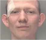  ??  ?? Robbie Carroll was jailed for a “deliberate attack” on two police officers