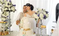  ?? ARCHIVO ?? Jorge Alfonso López con su novia, el día de la boda.