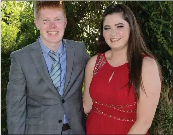  ??  ?? Ciaran Dixon and Hannah Ettie on the way to St Oliver’s Community College Graduation Dinner