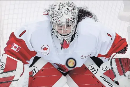  ?? ASSOCIATED PRESS FILE PHOTO ?? Veteran goalie Shannon Szabados will add to her hockey resumé in November when she represents Canada at the Four Nations Cup in Saskatoon.