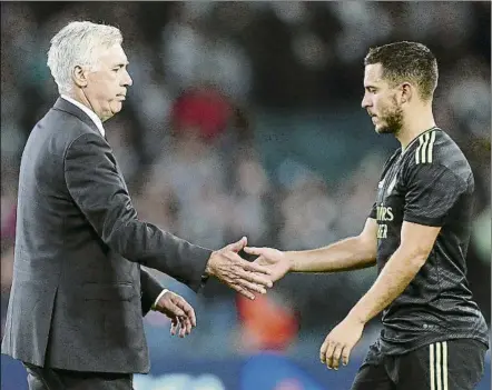  ?? FOTO: EFE ?? Eden Hazard jugó como titular con Bélgica y no dudó en pedirle a Carlo Ancelotti más minutos en el Real Madrid