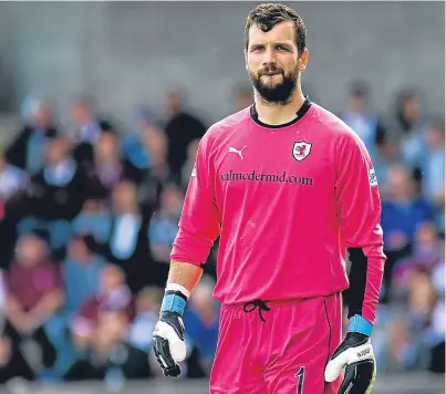  ??  ?? First-choice goalkeeper Kevin Cuthbert is one of three keepers missing for Raith just now.