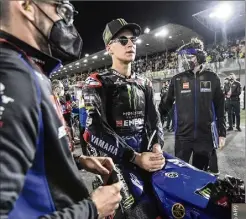  ?? (Photo Yamaha) ?? Cinquième dimanche dernier à Losail, Fabio Quartararo veut être « le pilote qui progresse le plus » ce week-end.