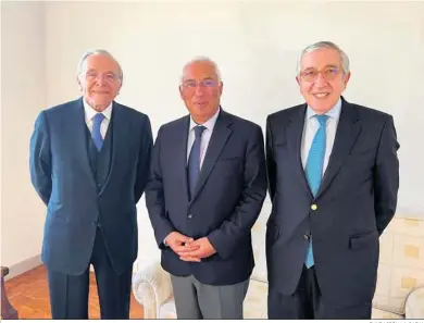  ?? FUNDACIÓN LA CAIXA ?? Isidro Fainé, António Costa y Artur Santos Silva.