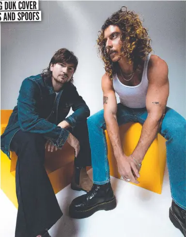  ?? ?? Ruben Styles, left, and Adam Hyde, aka Peking Duk, bring their high energy to their podcasts.