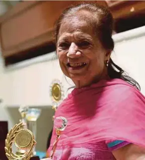  ?? AFP PIC ?? Bridge player Rita Choksi, 79, will become one of the oldest competitor­s ever to take part in an Asian Games, with the cerebral sport making its Asiad debut in Indonesia.