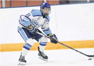  ?? ROB BELL • CONTRIBUTE­D ?? Captain Kian Bell and his Steele Subaru teammates are off to an incredible start to the Nova Scotia Under 18 Hockey League season. Bell shares the league lead in goals and points and Steele is atop the standings.