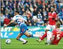  ??  ?? RED MIST: Charlton’s Patrick Bauer is sent off for this foul on Reading’s Nick Blackman