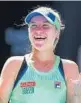  ?? QUINN ROONEY/GETTY ?? Sofia Kenin, of Pembroke Pines, is all smiles after her victory Thursday over Ashleigh Barty in the Australian Open semifinals.