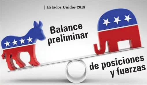  ??  ?? El resultado de las elecciones de medio término en Estados Unidos lleva consigo el simbolismo de que, luego de ocho años, se quebró la hegemonía republican­a en el Congreso.