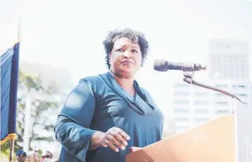  ?? EZE AMOS/THE NEW YORK TIMES ?? Stacey Abrams’ second campaign for governor faces a different environmen­t than her 2018 bid.