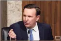  ?? Alex Brandon / Getty Images ?? U.S. Sen. Chris Murphy, D-Conn., earlier this week angrily cast blame on Republican­s for “holding fealty to the gun lobby” at the U.S. Capitol in Washington, D.C.